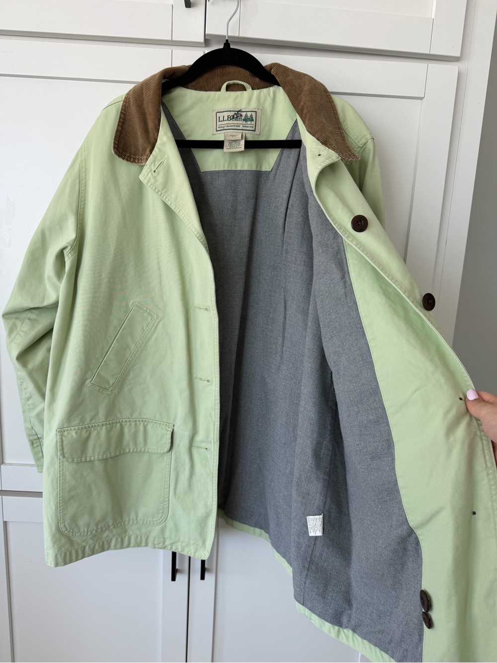 Vintage LL Bean Pistachio Green Chore Jacket - Picture 4 of 6